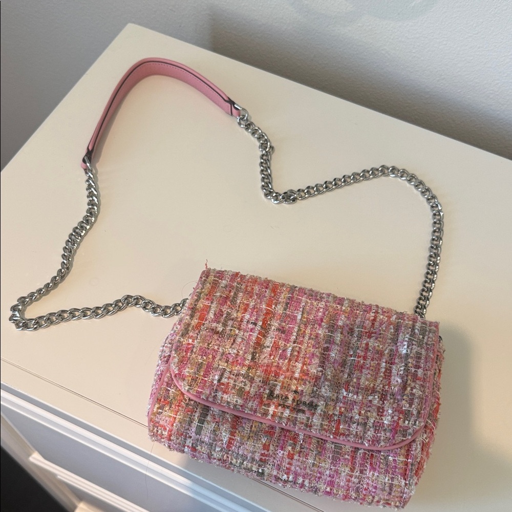 Kate Spade Pink Tweed Crossbody Bag